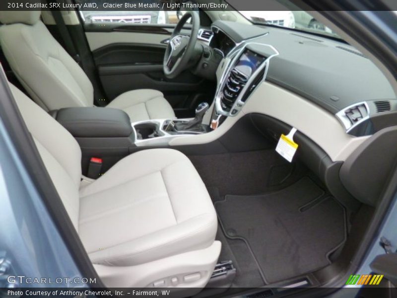Glacier Blue Metallic / Light Titanium/Ebony 2014 Cadillac SRX Luxury AWD
