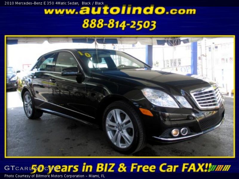 Black / Black 2010 Mercedes-Benz E 350 4Matic Sedan