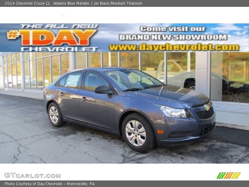 Atlantis Blue Metallic / Jet Black/Medium Titanium 2014 Chevrolet Cruze LS