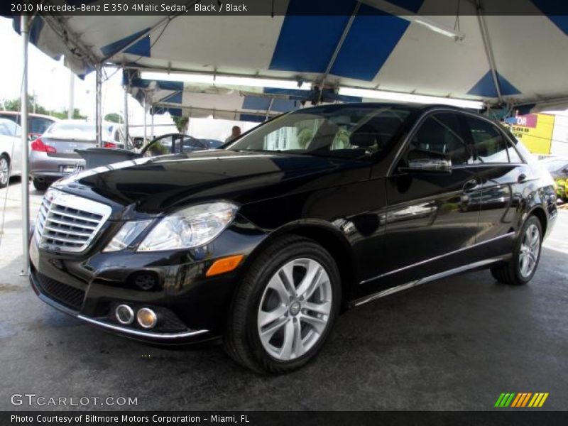 Black / Black 2010 Mercedes-Benz E 350 4Matic Sedan