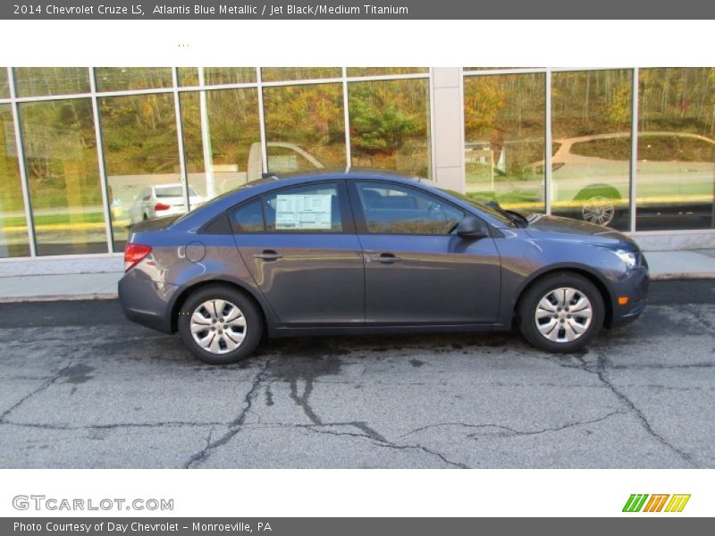 Atlantis Blue Metallic / Jet Black/Medium Titanium 2014 Chevrolet Cruze LS
