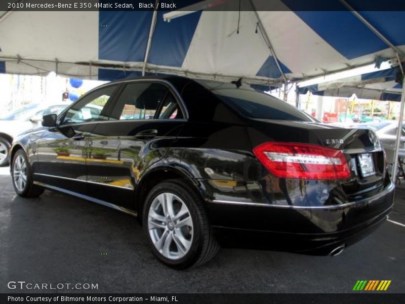 Black / Black 2010 Mercedes-Benz E 350 4Matic Sedan