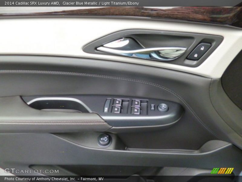 Glacier Blue Metallic / Light Titanium/Ebony 2014 Cadillac SRX Luxury AWD
