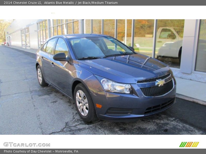 Atlantis Blue Metallic / Jet Black/Medium Titanium 2014 Chevrolet Cruze LS