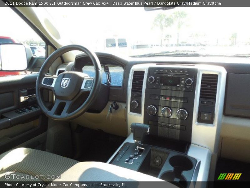 Deep Water Blue Pearl / Dark Slate Gray/Medium Graystone 2011 Dodge Ram 1500 SLT Outdoorsman Crew Cab 4x4