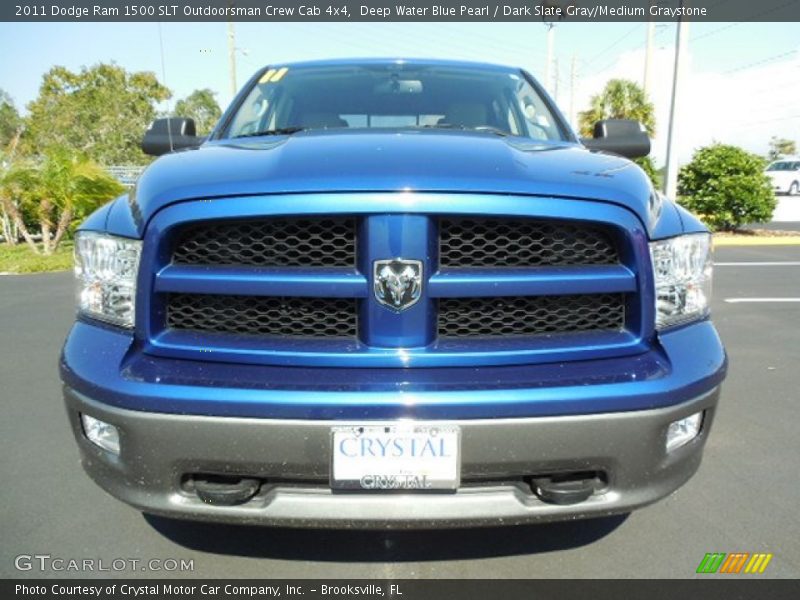 Deep Water Blue Pearl / Dark Slate Gray/Medium Graystone 2011 Dodge Ram 1500 SLT Outdoorsman Crew Cab 4x4