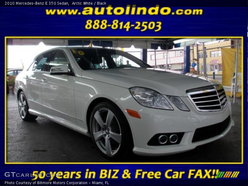 Arctic White / Black 2010 Mercedes-Benz E 350 Sedan