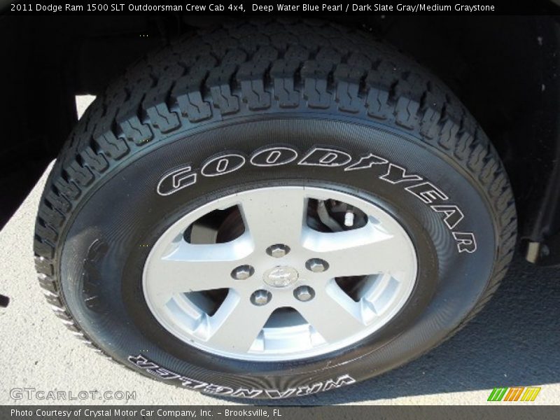 Deep Water Blue Pearl / Dark Slate Gray/Medium Graystone 2011 Dodge Ram 1500 SLT Outdoorsman Crew Cab 4x4