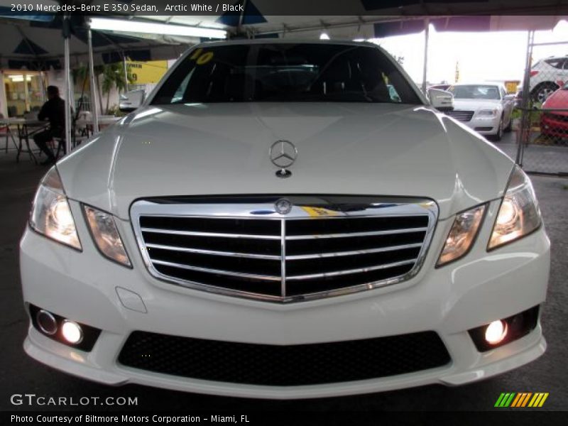 Arctic White / Black 2010 Mercedes-Benz E 350 Sedan