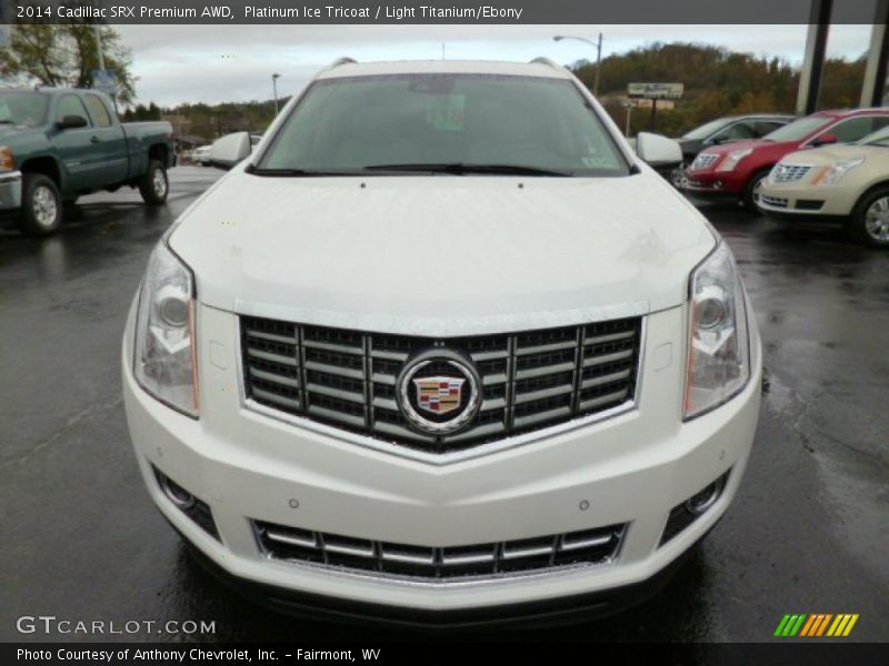 Platinum Ice Tricoat / Light Titanium/Ebony 2014 Cadillac SRX Premium AWD