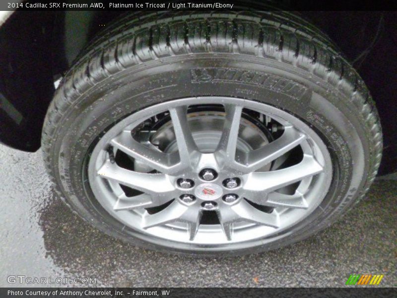 Platinum Ice Tricoat / Light Titanium/Ebony 2014 Cadillac SRX Premium AWD