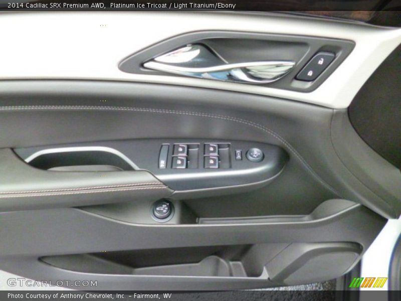 Platinum Ice Tricoat / Light Titanium/Ebony 2014 Cadillac SRX Premium AWD