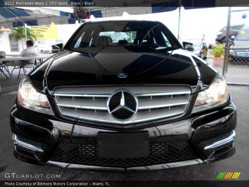 Black / Black 2012 Mercedes-Benz C 250 Sport
