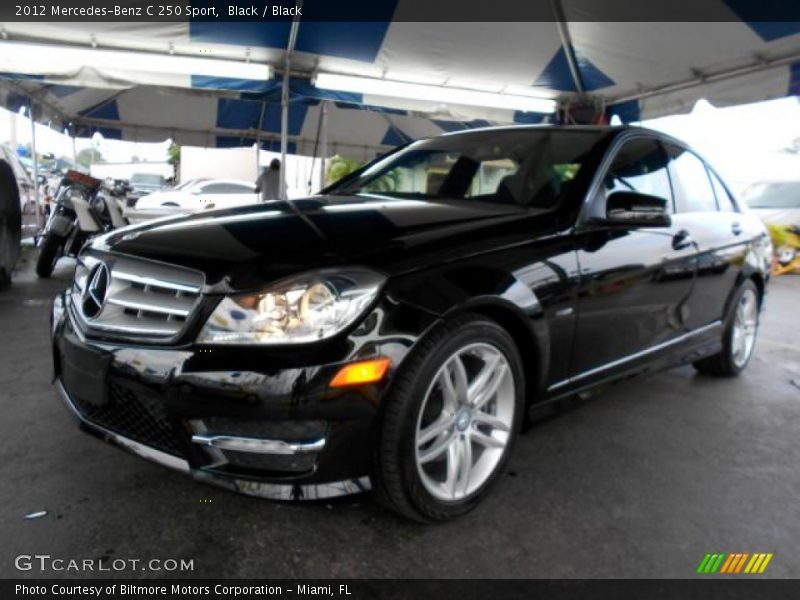 Black / Black 2012 Mercedes-Benz C 250 Sport