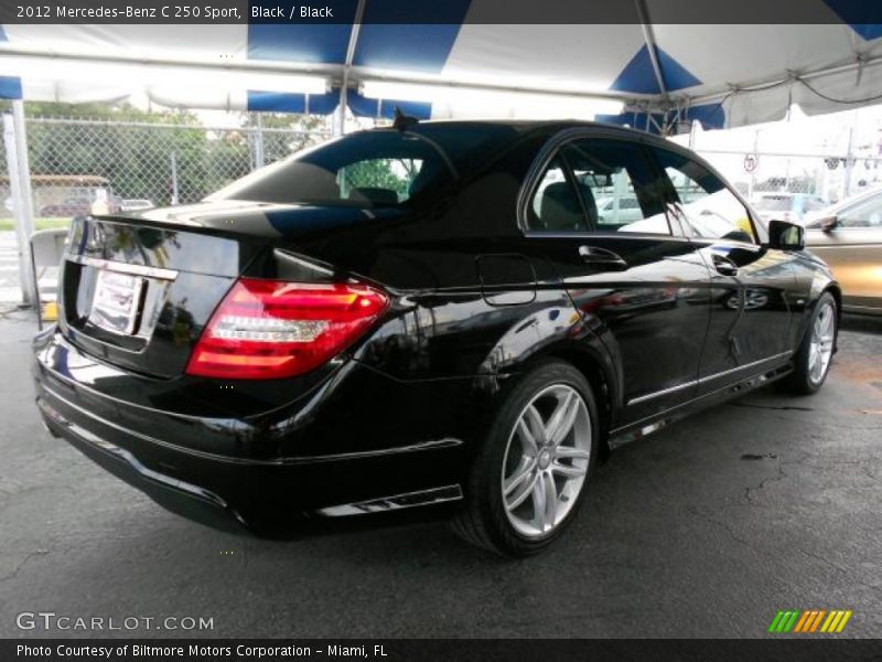 Black / Black 2012 Mercedes-Benz C 250 Sport