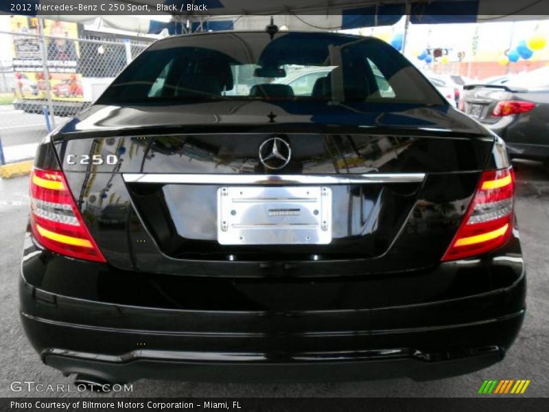 Black / Black 2012 Mercedes-Benz C 250 Sport
