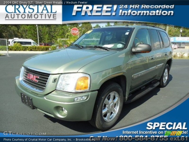 Silver Green Metallic / Medium Pewter 2004 GMC Envoy SLT