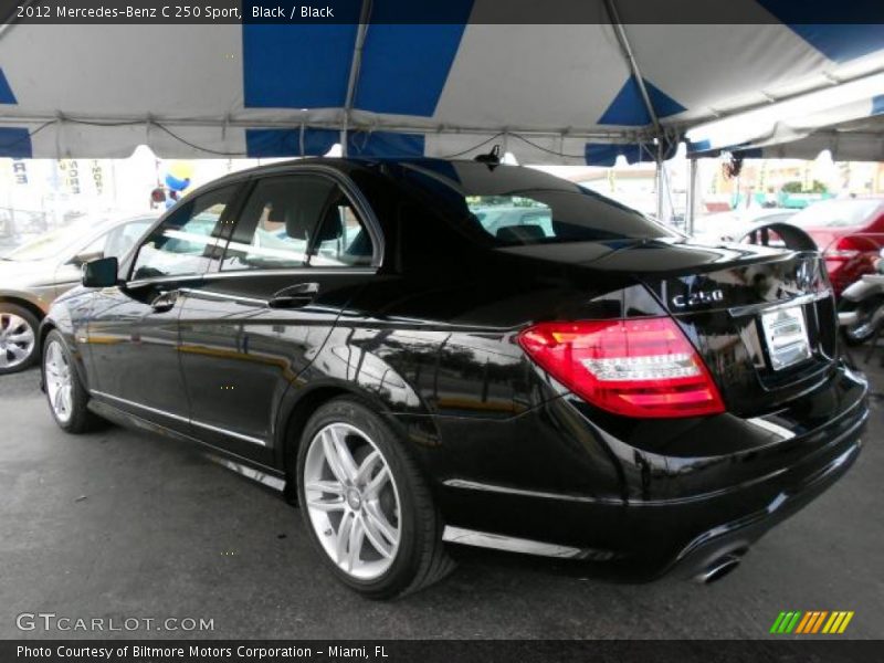 Black / Black 2012 Mercedes-Benz C 250 Sport