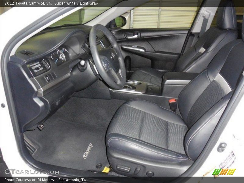 Super White / Light Gray 2012 Toyota Camry SE V6