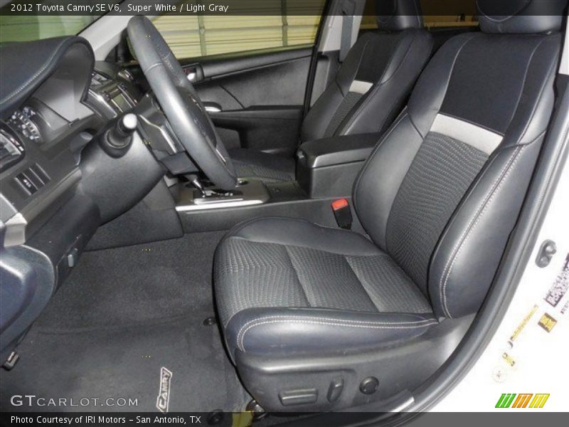 Super White / Light Gray 2012 Toyota Camry SE V6
