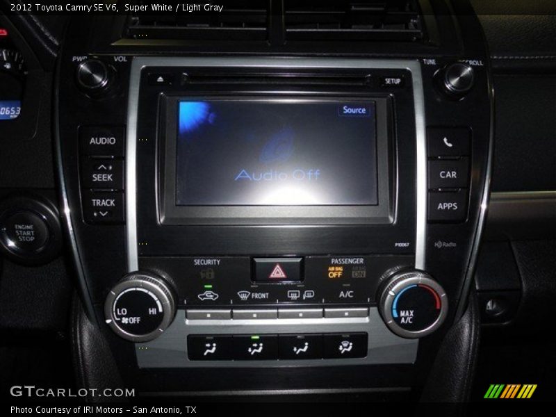 Super White / Light Gray 2012 Toyota Camry SE V6