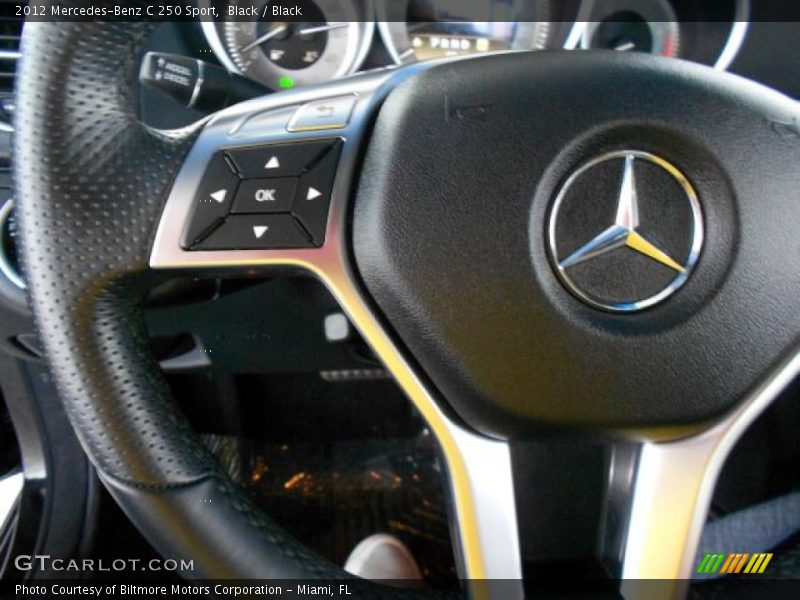 Black / Black 2012 Mercedes-Benz C 250 Sport