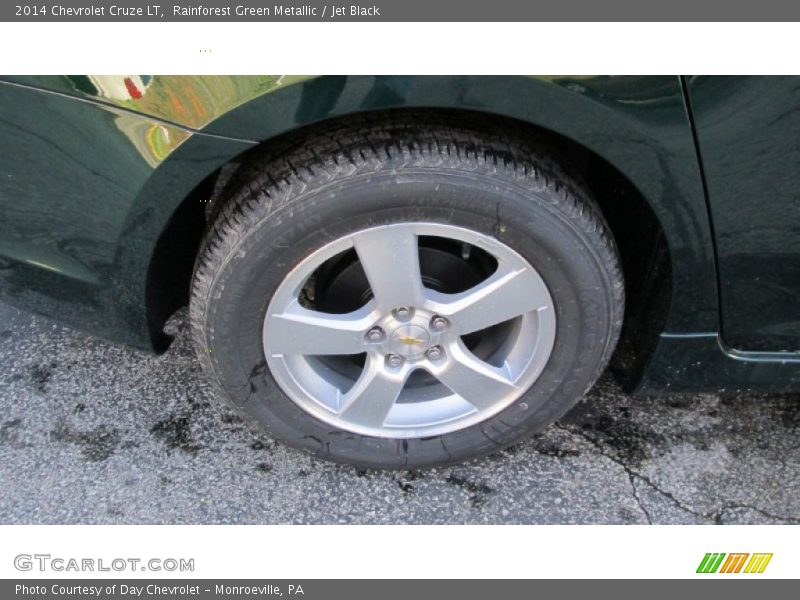 Rainforest Green Metallic / Jet Black 2014 Chevrolet Cruze LT