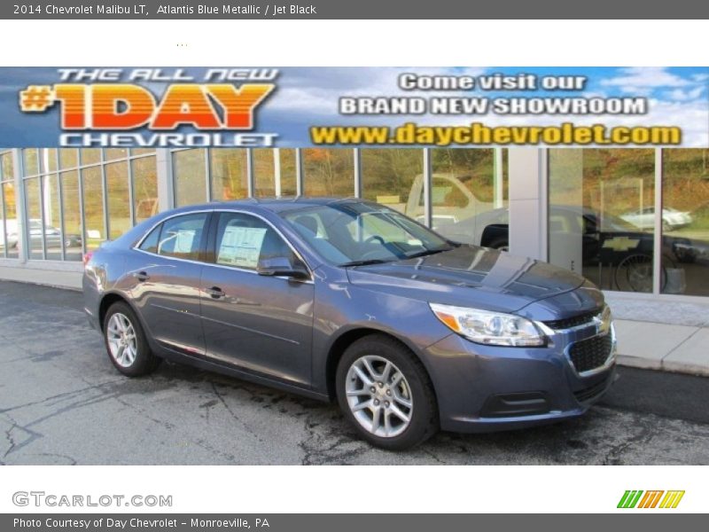 Atlantis Blue Metallic / Jet Black 2014 Chevrolet Malibu LT