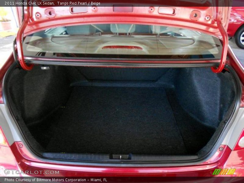 Tango Red Pearl / Beige 2011 Honda Civic LX Sedan