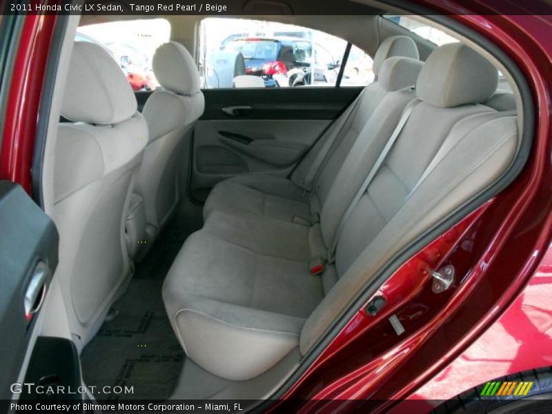 Tango Red Pearl / Beige 2011 Honda Civic LX Sedan