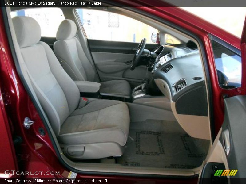 Tango Red Pearl / Beige 2011 Honda Civic LX Sedan