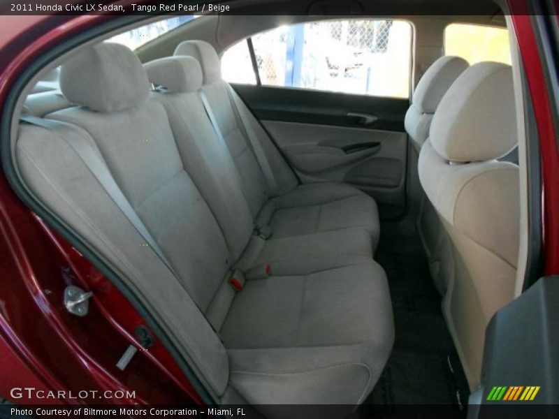 Tango Red Pearl / Beige 2011 Honda Civic LX Sedan