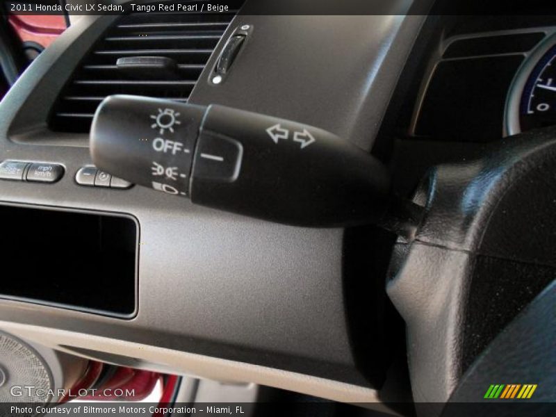 Tango Red Pearl / Beige 2011 Honda Civic LX Sedan