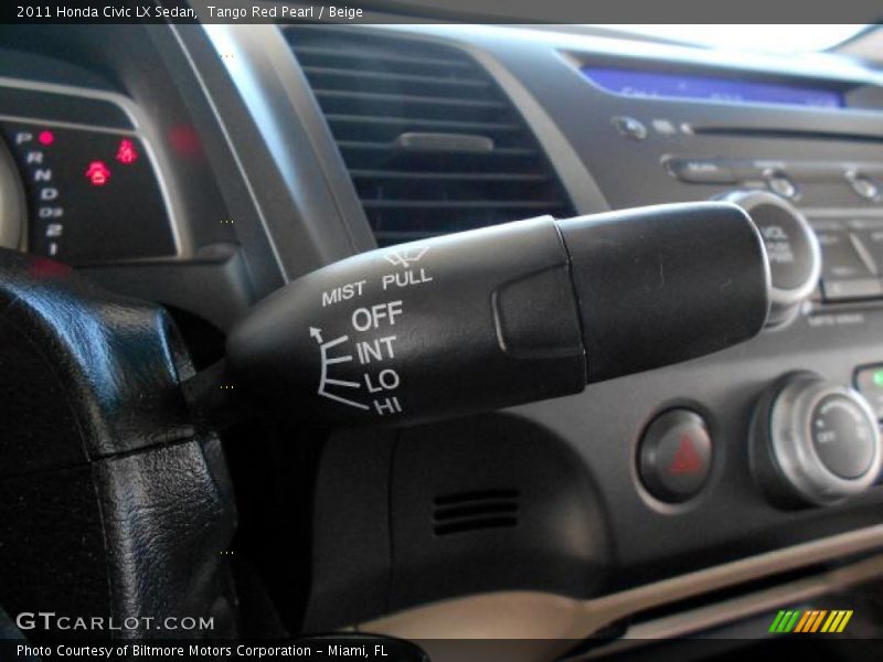 Tango Red Pearl / Beige 2011 Honda Civic LX Sedan
