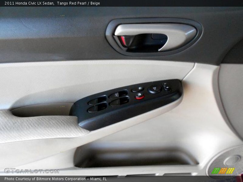 Tango Red Pearl / Beige 2011 Honda Civic LX Sedan