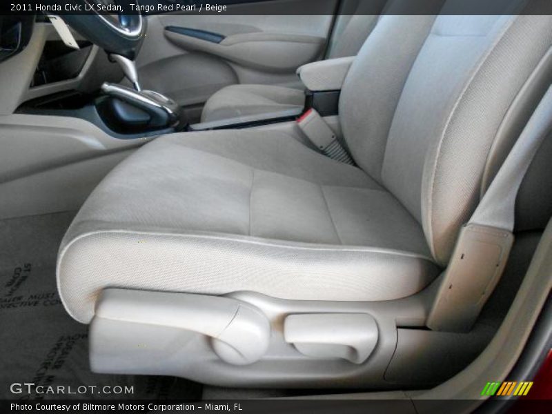 Tango Red Pearl / Beige 2011 Honda Civic LX Sedan