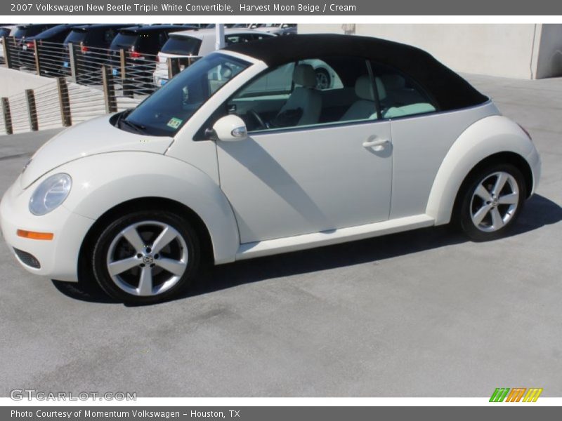 Harvest Moon Beige / Cream 2007 Volkswagen New Beetle Triple White Convertible