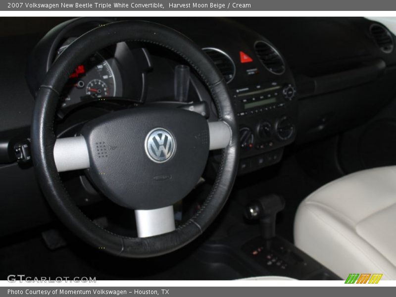 Harvest Moon Beige / Cream 2007 Volkswagen New Beetle Triple White Convertible