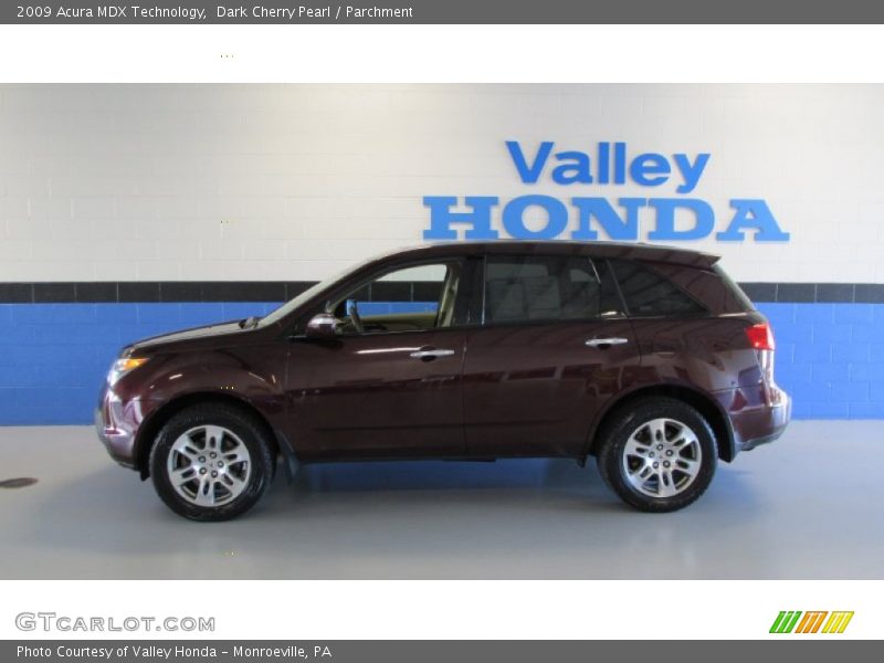 Dark Cherry Pearl / Parchment 2009 Acura MDX Technology