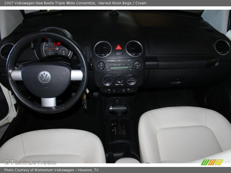 Harvest Moon Beige / Cream 2007 Volkswagen New Beetle Triple White Convertible