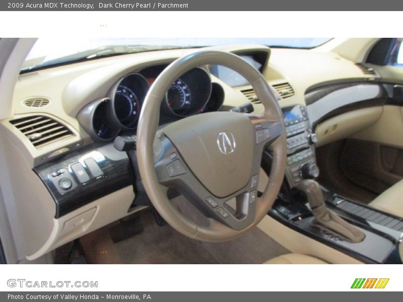 Dark Cherry Pearl / Parchment 2009 Acura MDX Technology