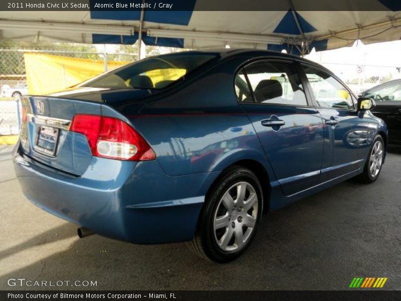 Atomic Blue Metallic / Gray 2011 Honda Civic LX Sedan