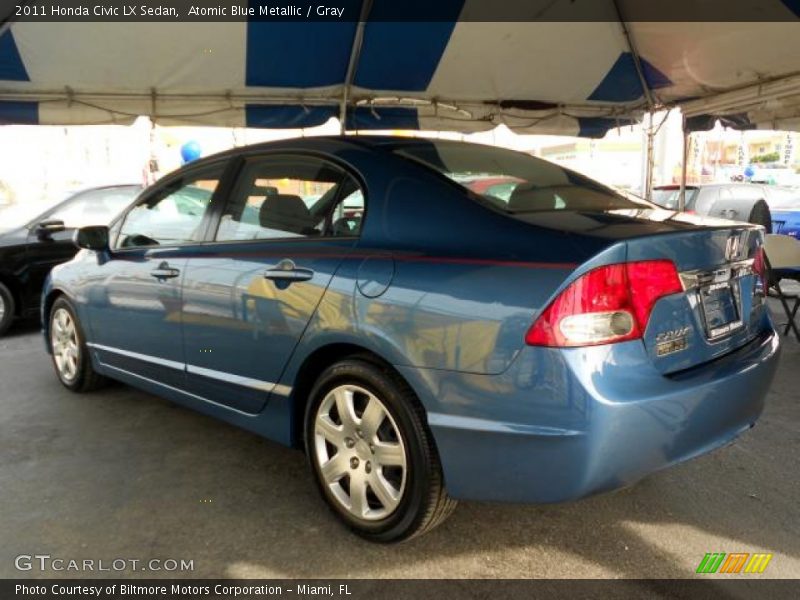 Atomic Blue Metallic / Gray 2011 Honda Civic LX Sedan