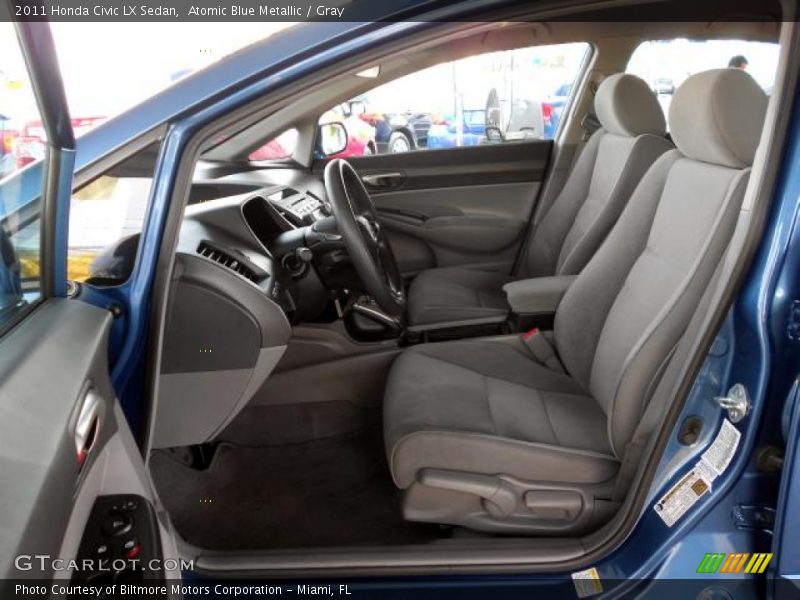 Atomic Blue Metallic / Gray 2011 Honda Civic LX Sedan