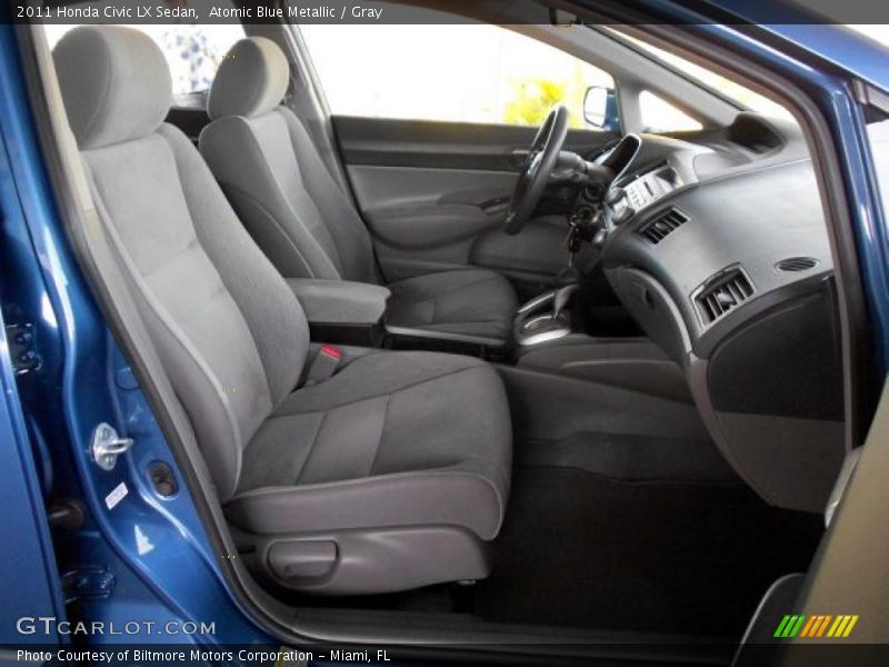 Atomic Blue Metallic / Gray 2011 Honda Civic LX Sedan