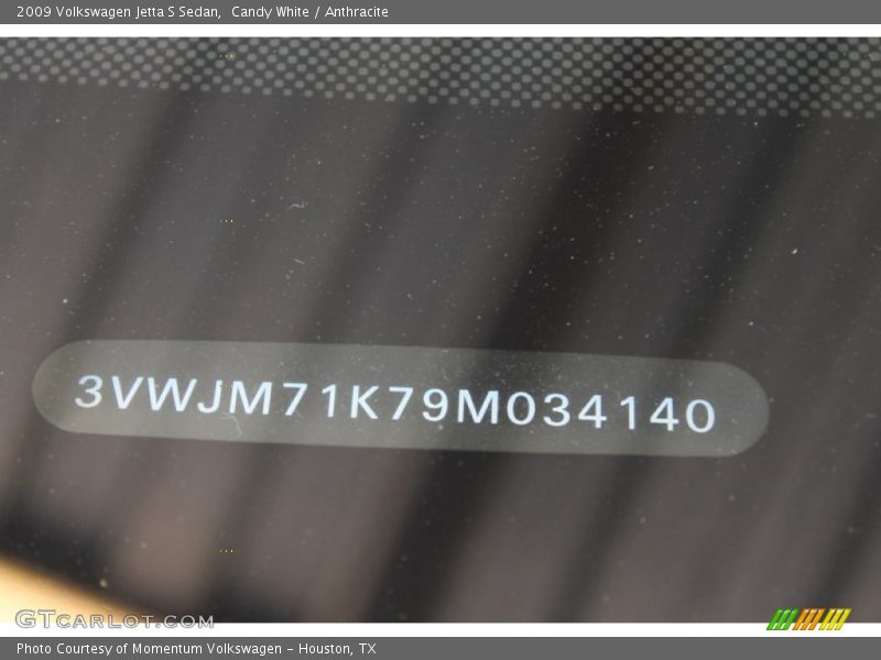 Candy White / Anthracite 2009 Volkswagen Jetta S Sedan