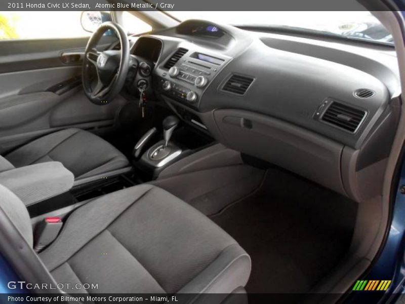 Atomic Blue Metallic / Gray 2011 Honda Civic LX Sedan