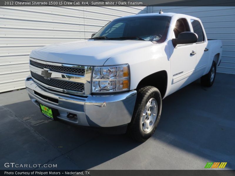 Summit White / Dark Titanium 2012 Chevrolet Silverado 1500 LS Crew Cab 4x4