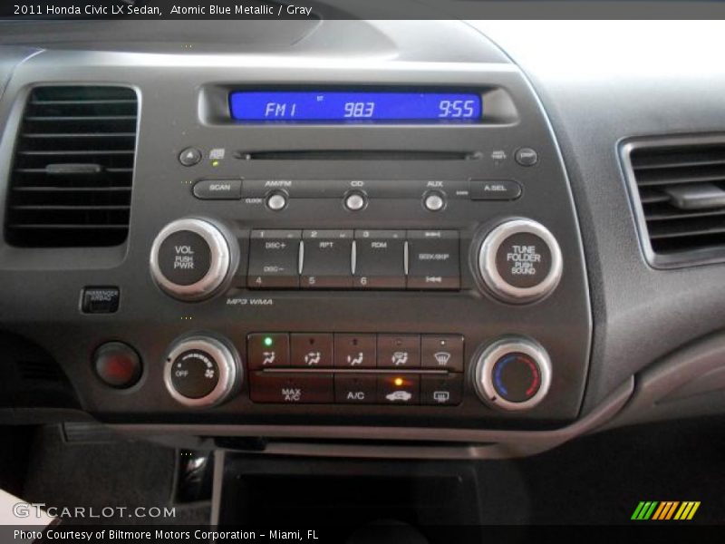 Atomic Blue Metallic / Gray 2011 Honda Civic LX Sedan