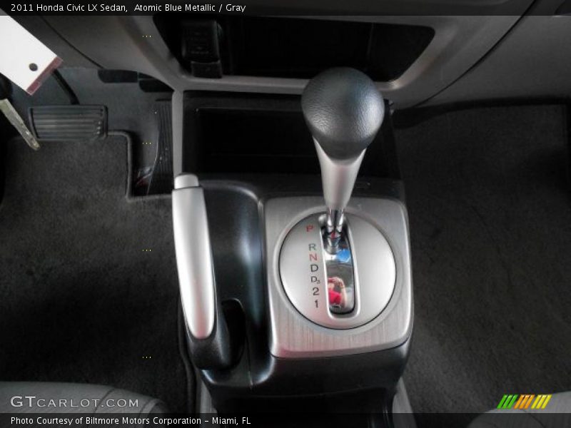 Atomic Blue Metallic / Gray 2011 Honda Civic LX Sedan